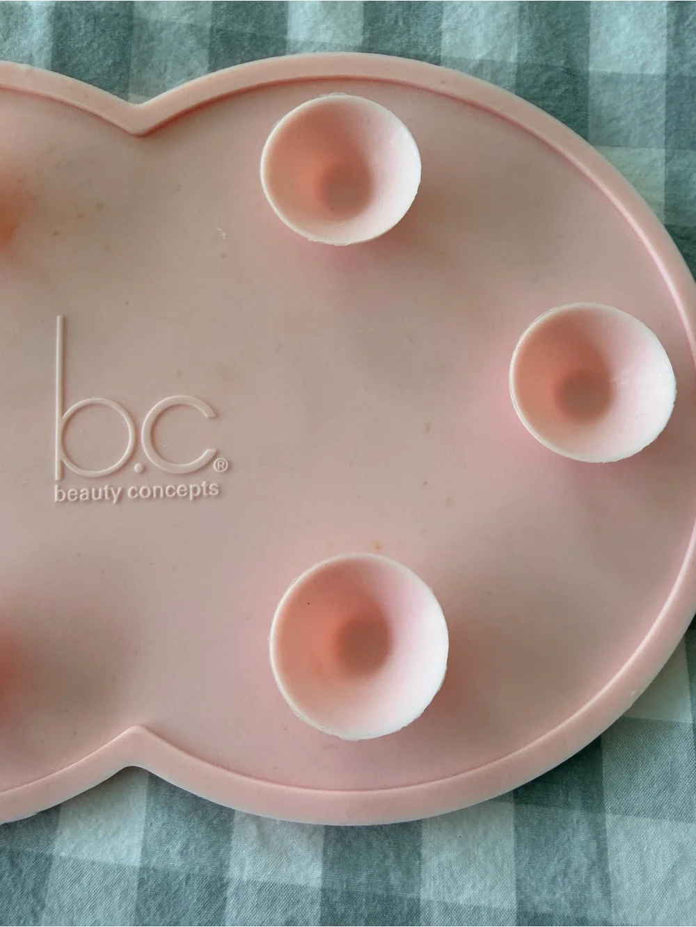 Pink Silicone Brush Scrub Mat - 'SCRUB' Embossed